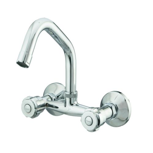 Sink Mixer Wall Mounted with Long Swinging Spout